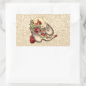 Sticker Rectangulaire Illustration Antique de l'Enfant de Mère l'Oye (Sac)