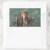 Sticker Rectangulaire Illustration BILBO BAGGINS™ (Sac)