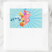 Sticker Rectangulaire Illustration Coeurs (Sac)