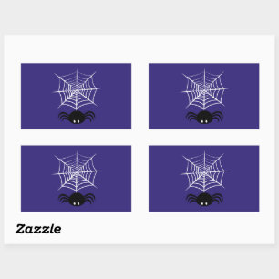 Sticker Rectangulaire Illustration d'araignée d'Halloween effrayante