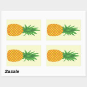 Sticker Rectangulaire Illustration de dessin d'ananas (Feuille)