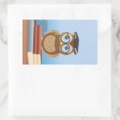 Sticker Rectangulaire Illustration de hibou (Sac)