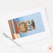 Sticker Rectangulaire Illustration de hibou (Enveloppe)