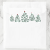 Sticker Rectangulaire Illustration de la ferme d'arbres de Noël (Sac)