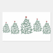 Sticker Rectangulaire Illustration de la ferme d'arbres de Noël (Devant)