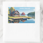 Sticker Rectangulaire Illustration de la nature finlandaise (Sac)