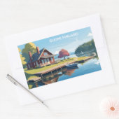 Sticker Rectangulaire Illustration de la nature finlandaise (Enveloppe)