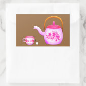 Sticker Rectangulaire Illustration de la théière Teups vintage (Sac)