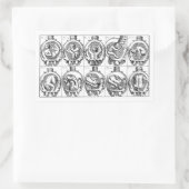 Sticker Rectangulaire Illustration de l'anatomie du bébé dans l'utérus V (Sac)