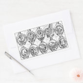 Sticker Rectangulaire Illustration de l'anatomie du bébé dans l'utérus V (Enveloppe)