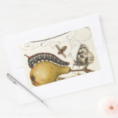 Sticker Rectangulaire Illustration de l'insecte du fruit du papillon (Enveloppe)