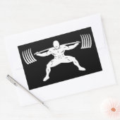 Sticker Rectangulaire Illustration de l'opération "POWER LIFTING" Sumo P (Enveloppe)