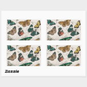 Sticker Rectangulaire Illustration de papillon antique : 1820 Orfèvre (Feuille)