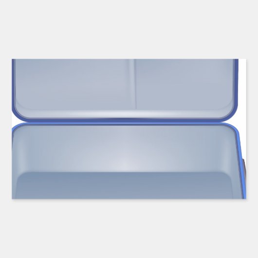 Sticker Rectangulaire Illustration de valise vide (Devant)