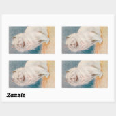 Sticker Rectangulaire Illustration d'une casquette blanche par Louis Wai (Feuille)