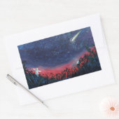 Sticker Rectangulaire Illustration d'une étoile de tir (Enveloppe)