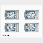 Sticker Rectangulaire Illustration instantanée de pop art café (Feuille)