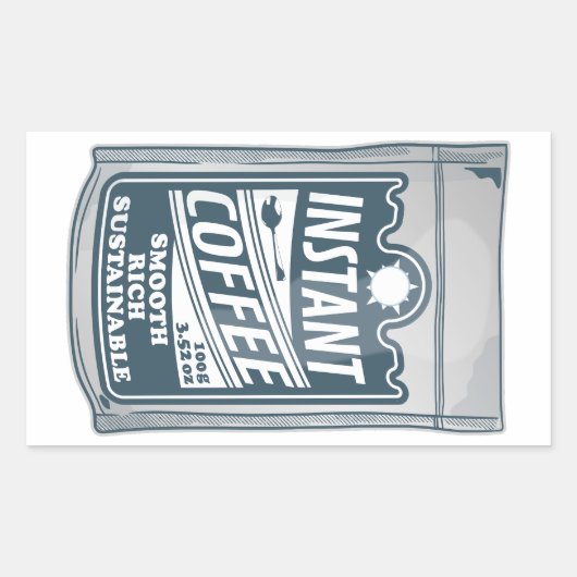 Sticker Rectangulaire Illustration instantanée de pop art café (Devant)