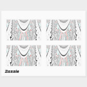 Sticker Rectangulaire Illustration vectorielle de couleur cygne douce et (Feuille)