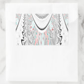 Sticker Rectangulaire Illustration vectorielle de couleur cygne douce et (Sac)