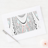 Sticker Rectangulaire Illustration vectorielle de couleur cygne douce et (Enveloppe)