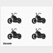 Sticker Rectangulaire Illustration vectorielle de moto cruiser classique (Feuille)