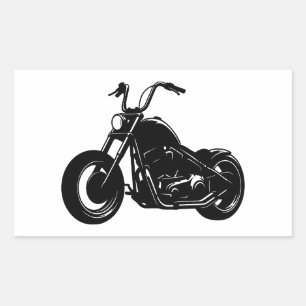 Sticker Rectangulaire Illustration vectorielle de moto cruiser classique