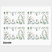 Sticker Rectangulaire illustration vectorielle d'une collection diversif (Feuille)