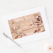 Sticker Rectangulaire Illustration vintage d'enfants lisant (Enveloppe)