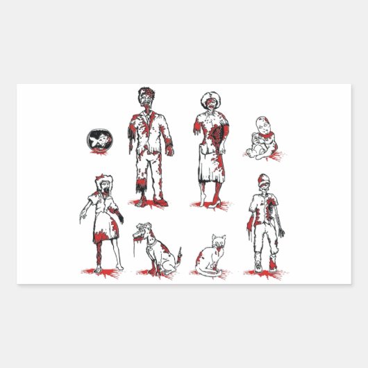 Sticker Rectangulaire Ils famille Ont bourdonné (Devant)