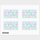 Sticker Rectangulaire Ils Prononounes Pastel Stripes (Feuille)