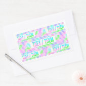 Sticker Rectangulaire Ils Prononounes Pastel Stripes (Enveloppe)