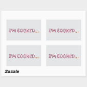 Sticker Rectangulaire I'm cooked  (Feuille)