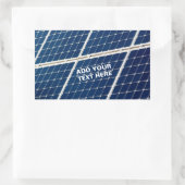 Sticker Rectangulaire Image amusante d'un panneau solaire (Sac)