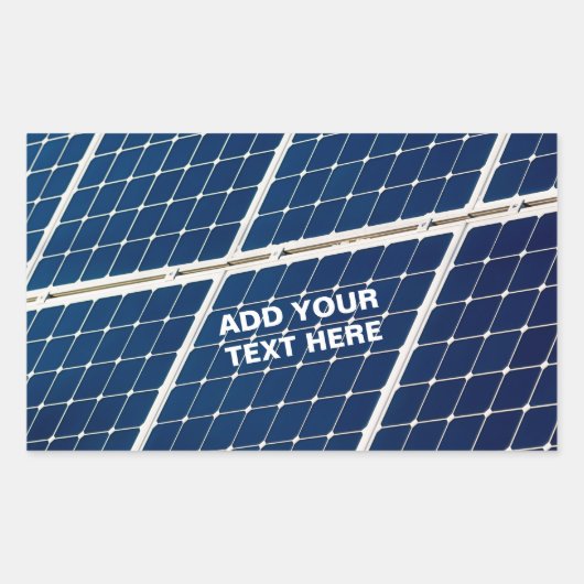 Sticker Rectangulaire Image amusante d'un panneau solaire (Devant)
