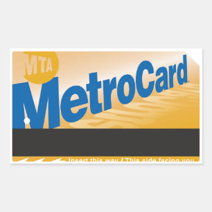 Sticker Rectangulaire image de billet MTA vintage