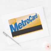 Sticker Rectangulaire image de billet MTA vintage (Enveloppe)