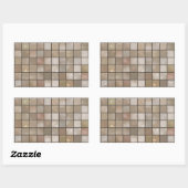 Sticker Rectangulaire Image De Carreaux De Sol Faux Tan (Feuille)
