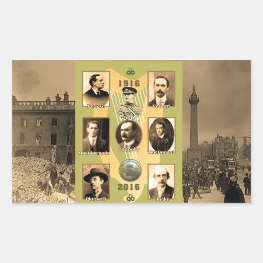 Sticker Rectangulaire Image de Héros irlandais pour Rectangle-Stickers-G (Devant)