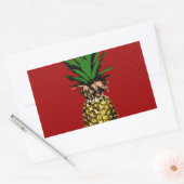Sticker Rectangulaire Image Newsprint ananas (Enveloppe)