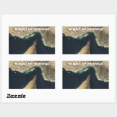 Sticker Rectangulaire Image satellite du détroit d'Ormuz (Feuille)