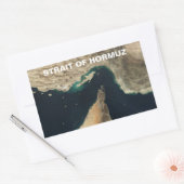 Sticker Rectangulaire Image satellite du détroit d'Ormuz (Enveloppe)