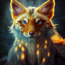 Imaginaire de rêve Blue Eyed Fox Vixen Portrait