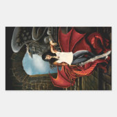 Sticker Rectangulaire Imaginaire urbain de Red Dragon (Devant)
