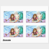 Sticker Rectangulaire Imagination (Feuille)