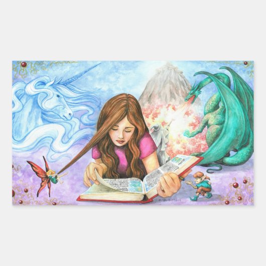 Sticker Rectangulaire Imagination (Devant)