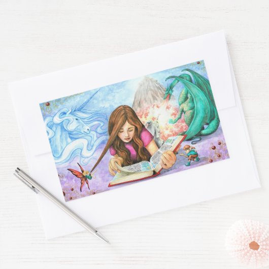 Sticker Rectangulaire Imagination (Enveloppe)