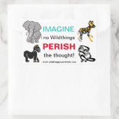 Sticker Rectangulaire IMAGINE - Afrique - Faune - Nature - Conservation (Sac)