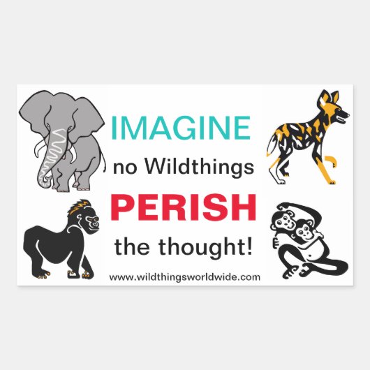 Sticker Rectangulaire IMAGINE - Afrique - Faune - Nature - Conservation (Devant)