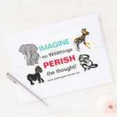 Sticker Rectangulaire IMAGINE - Afrique - Faune - Nature - Conservation (Enveloppe)